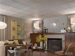 Look up to spectacular ceilings in a basement remodel